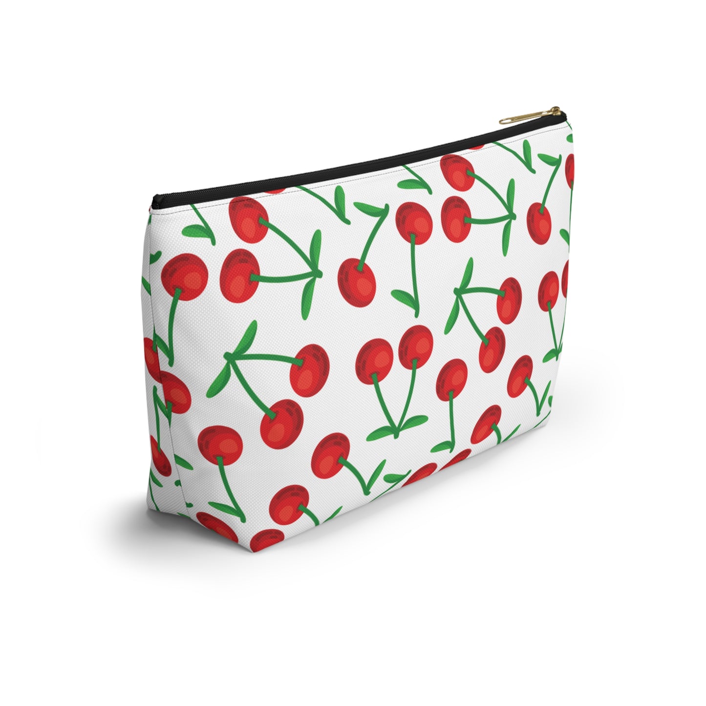 Cherry Pattern Cosmetic Pouch |  Zipper Makeup Bag