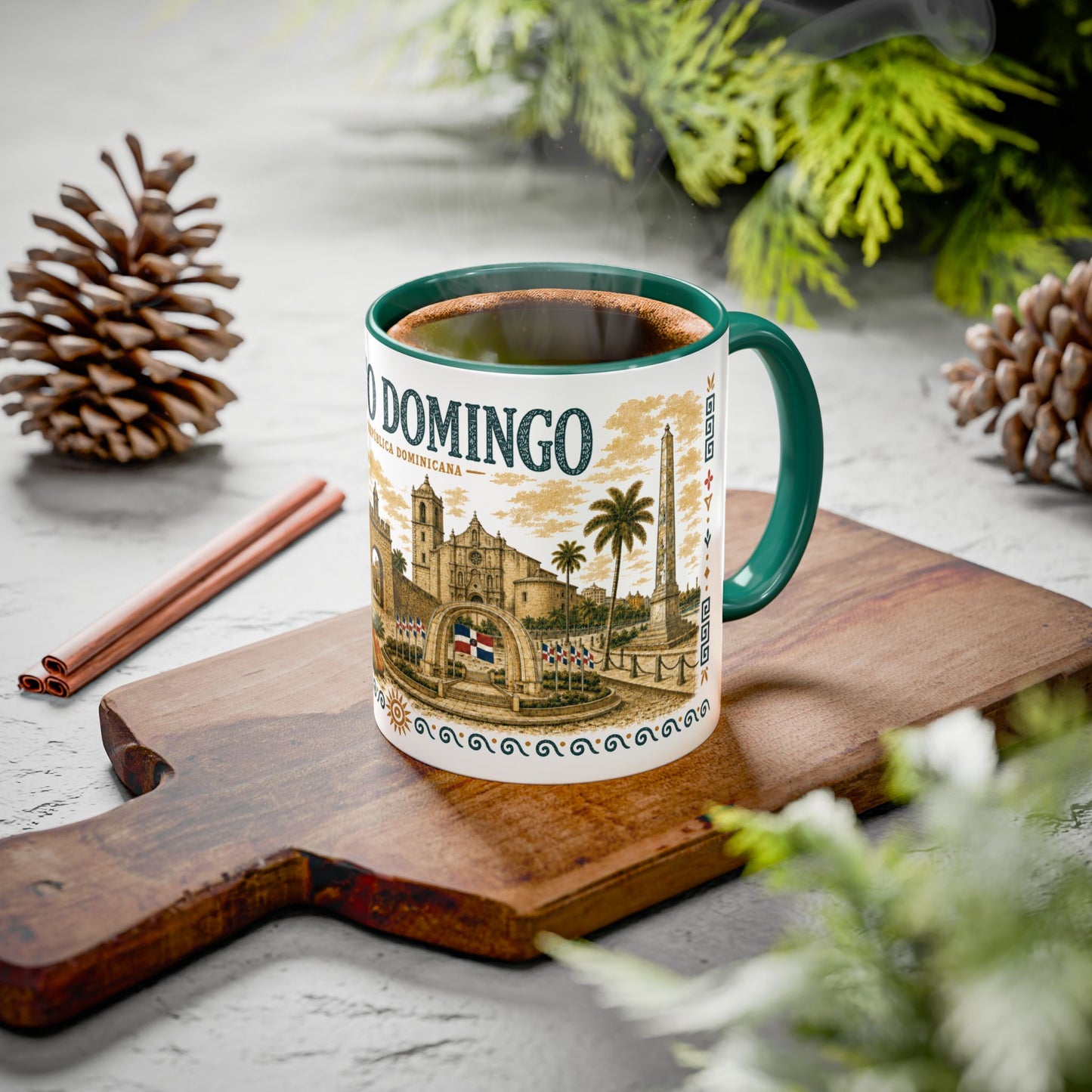 Santo Domingo Dominican Republic Mug | Illustration Ceramic Coffee Mug | Dominican Souvenir Gift