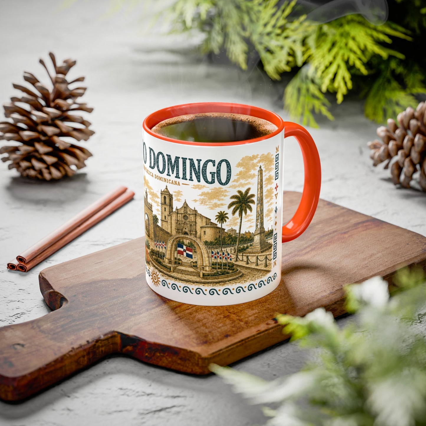 Santo Domingo Dominican Republic Mug | Illustration Ceramic Coffee Mug | Dominican Souvenir Gift