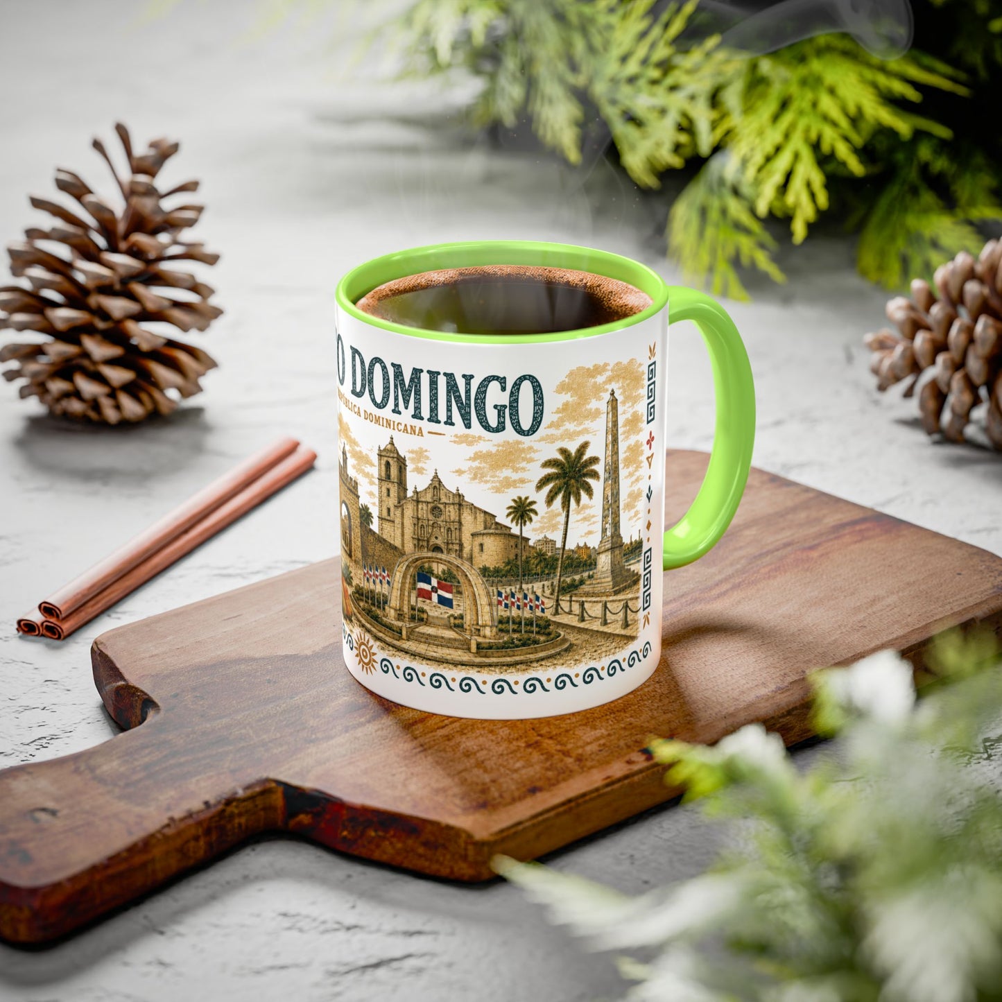 Santo Domingo Dominican Republic Mug | Illustration Ceramic Coffee Mug | Dominican Souvenir Gift