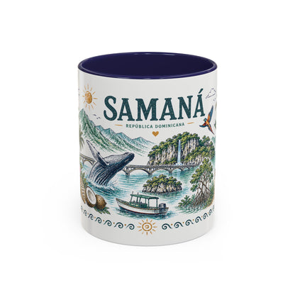 Samana Dominican Republic Coffee Mug — Illustrated Island Travel Souvenir (11/15oz)
