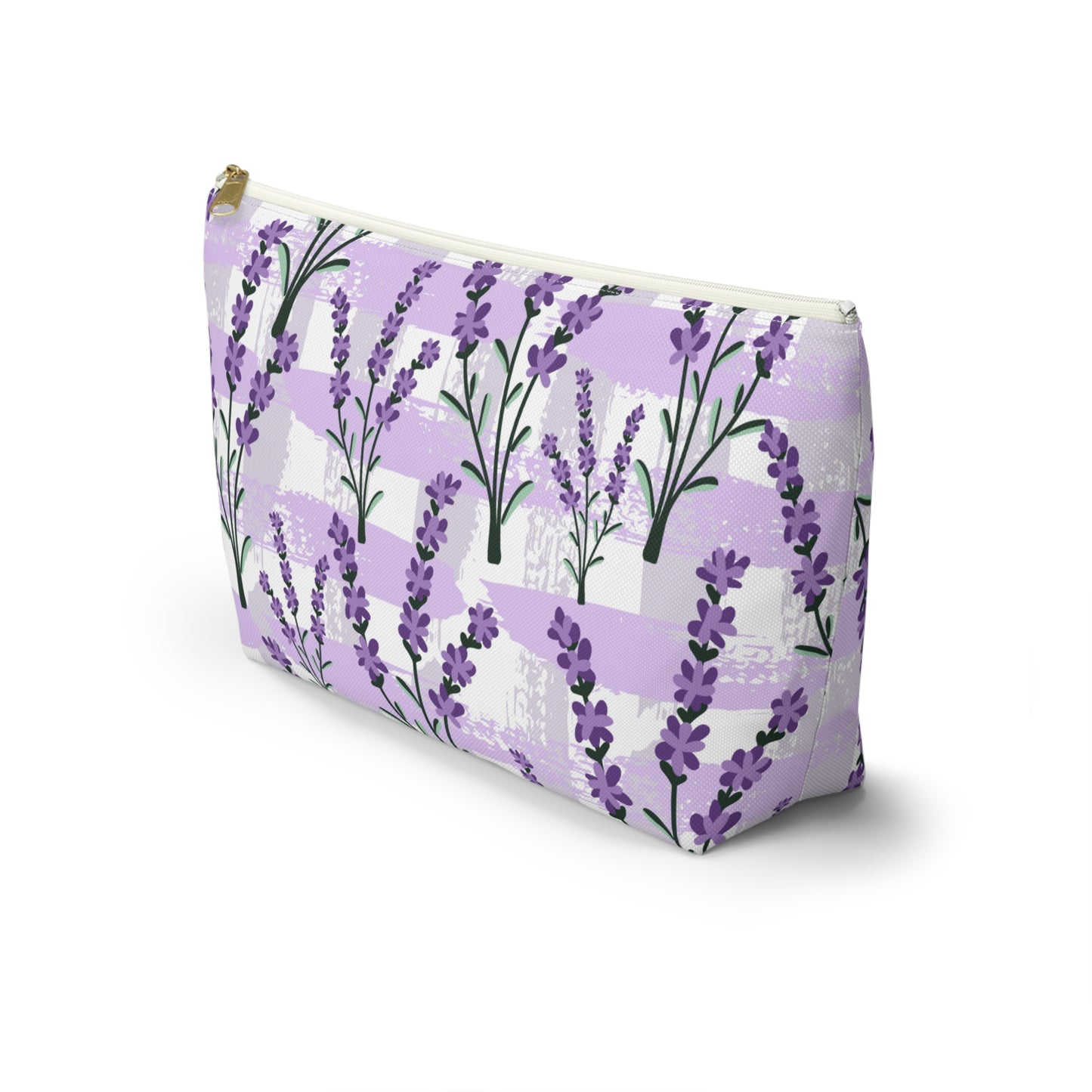 Lavender Cosmetic Pouch |  Zipper Makeup Bag