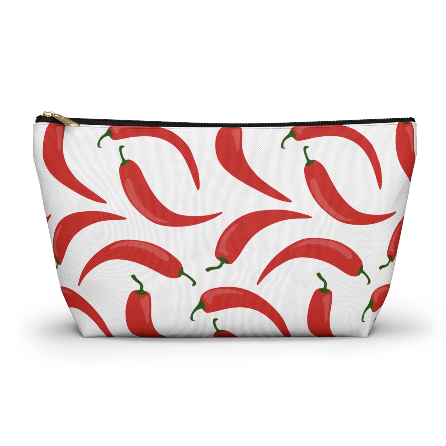 Spicy Red Chili Pepper Cosmetic Pouch |  Zipper Makeup Bag