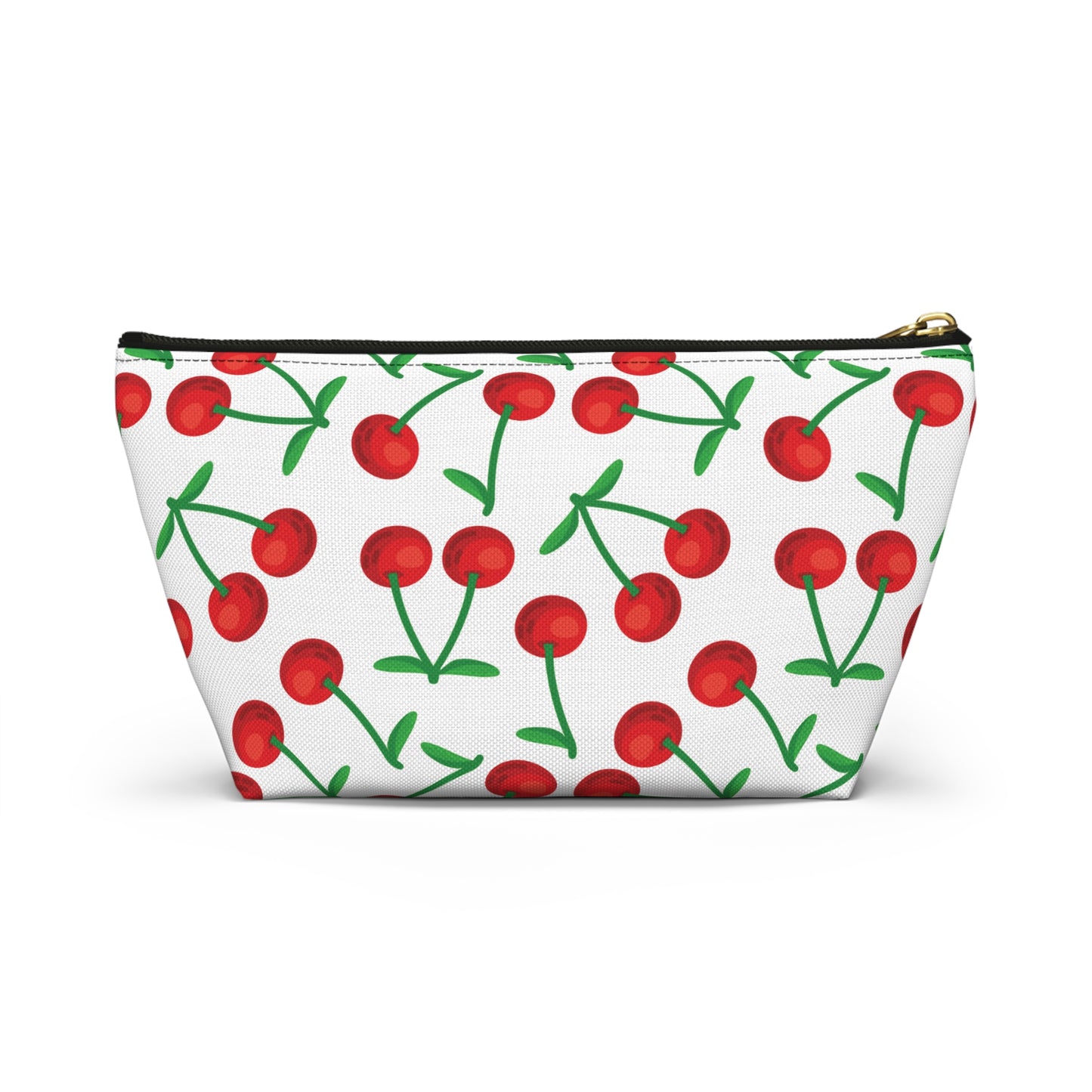Cherry Pattern Cosmetic Pouch |  Zipper Makeup Bag