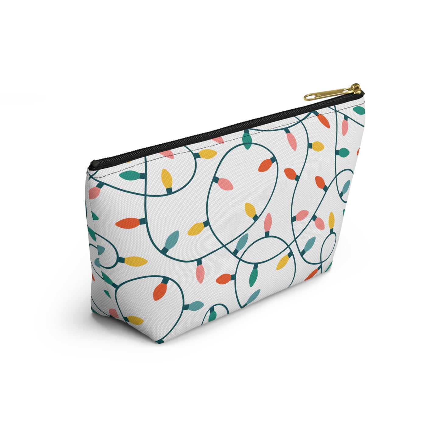 Holiday Lights Cosmetic Pouch | Zipper Makeup Bag