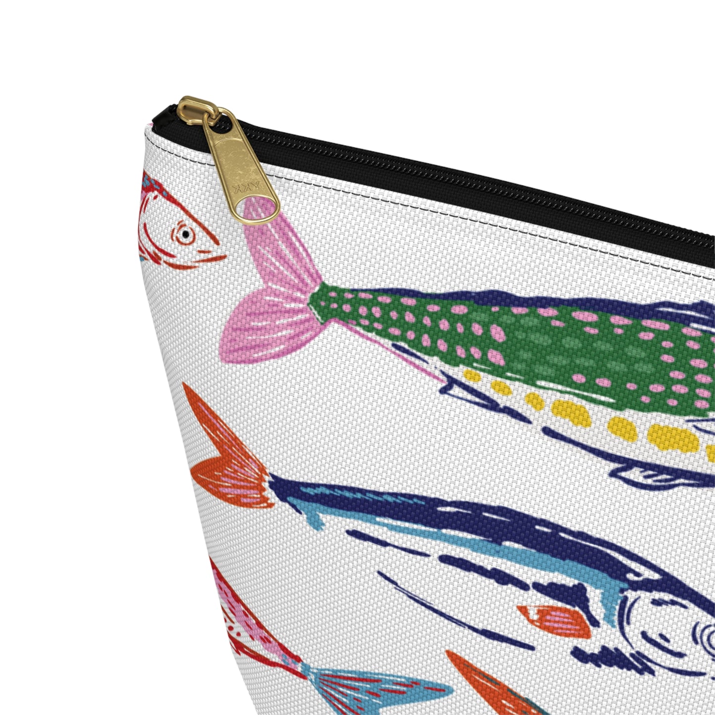 Fish Pattern Cosmetic Pouch | Zipper Makeup Bag