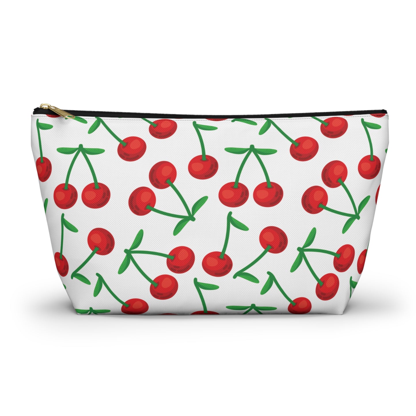 Cherry Pattern Cosmetic Pouch |  Zipper Makeup Bag