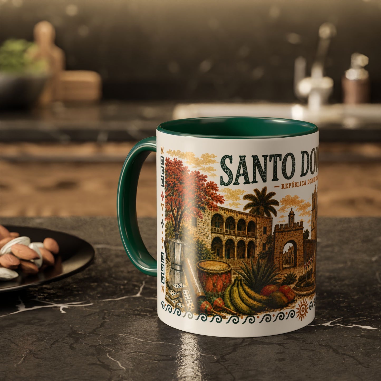 Santo Domingo Dominican Republic Mug | Illustration Ceramic Coffee Mug | Dominican Souvenir Gift