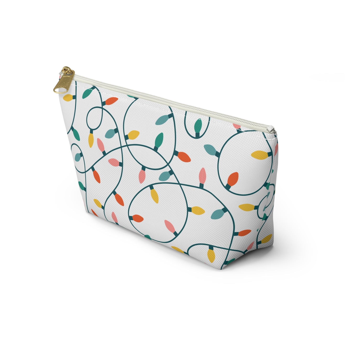 Holiday Lights Cosmetic Pouch | Zipper Makeup Bag