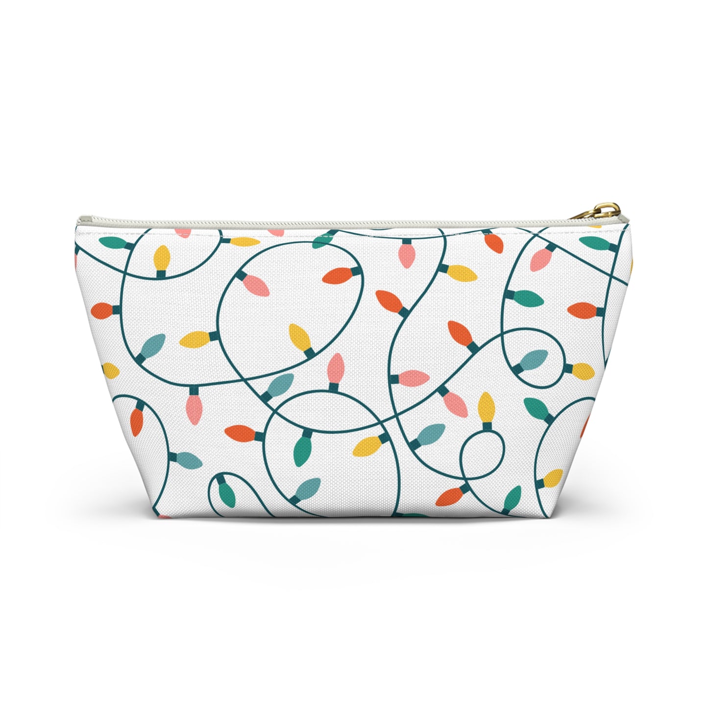 Holiday Lights Cosmetic Pouch | Zipper Makeup Bag