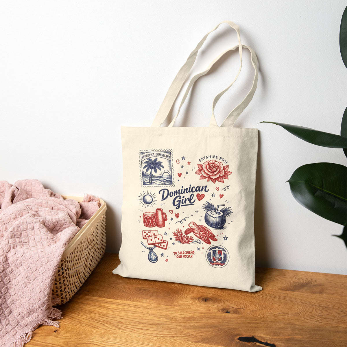 Dominican Girl Tote Bag – Dominican Republic Heritage Canvas Tote