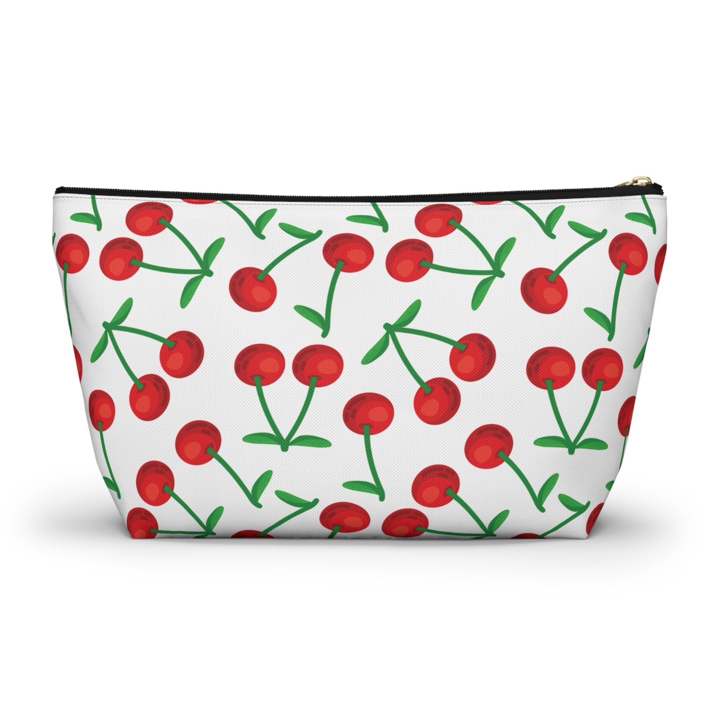 Cherry Pattern Cosmetic Pouch |  Zipper Makeup Bag