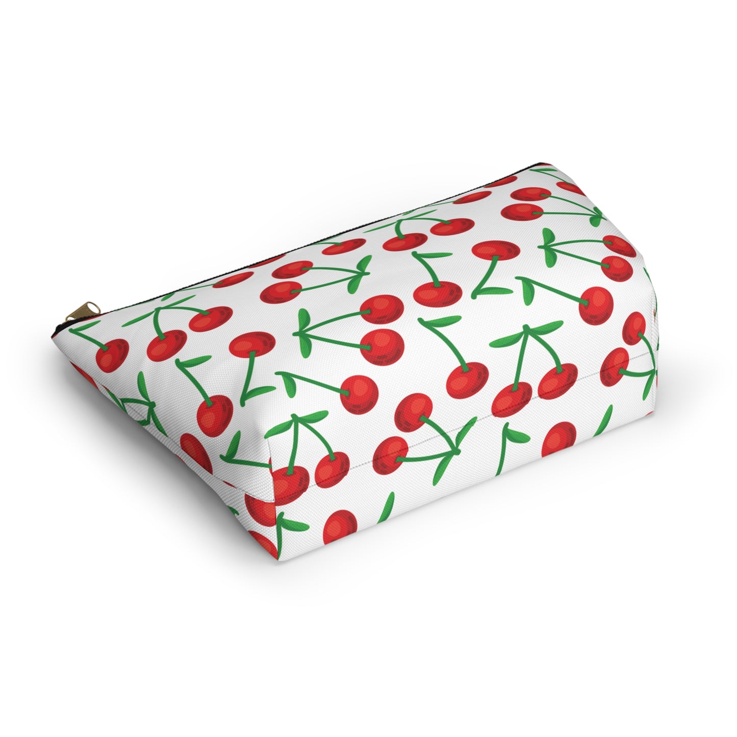 Cherry Pattern Cosmetic Pouch |  Zipper Makeup Bag