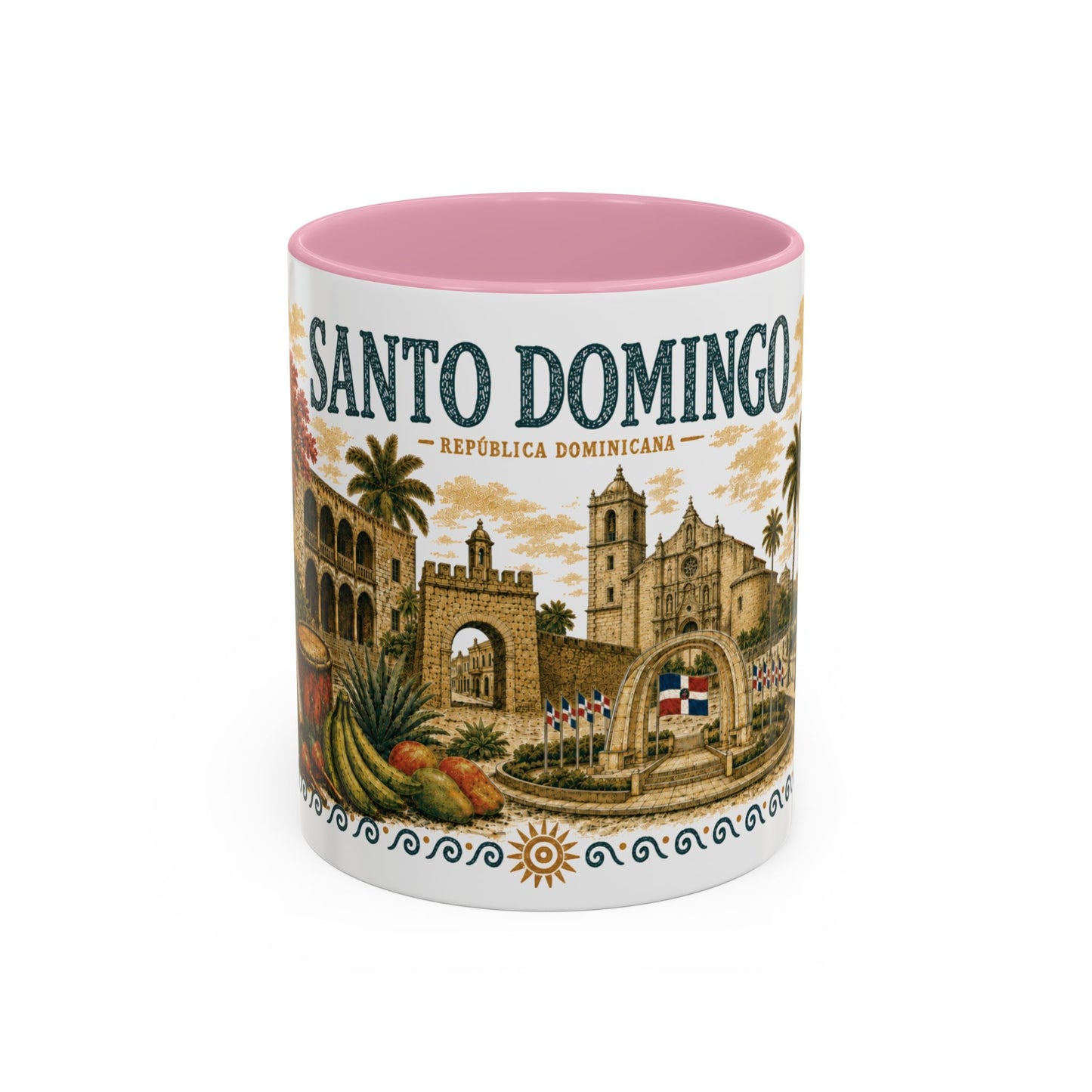 Santo Domingo Dominican Republic Mug | Illustration Ceramic Coffee Mug | Dominican Souvenir Gift