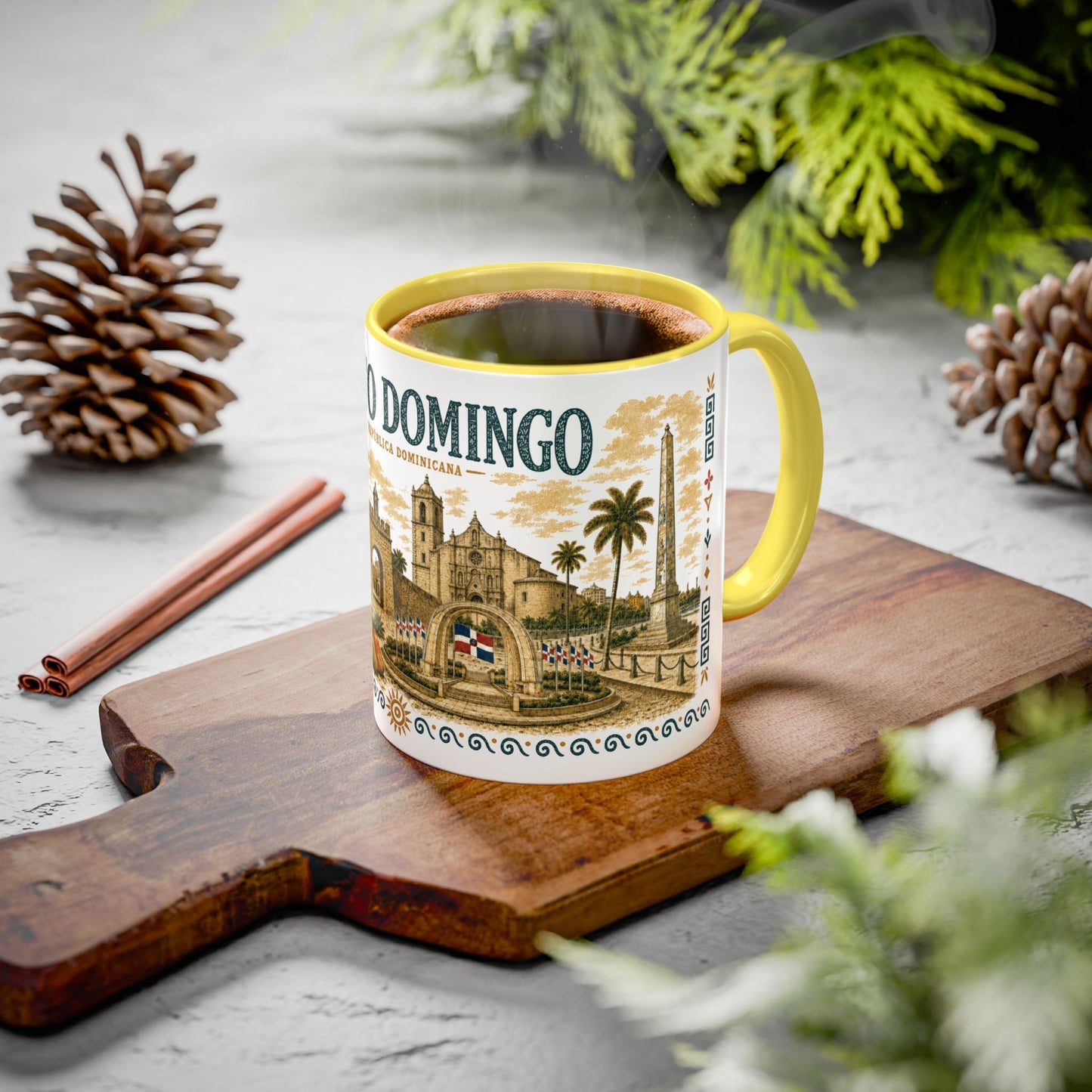 Santo Domingo Dominican Republic Mug | Illustration Ceramic Coffee Mug | Dominican Souvenir Gift