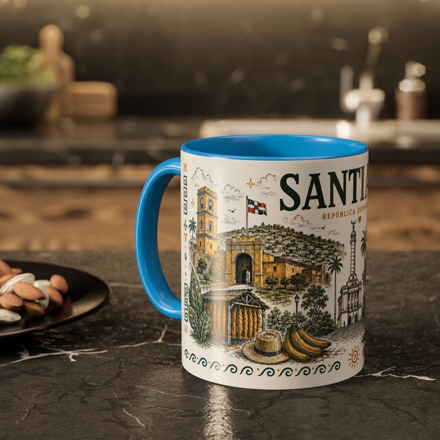 Santiago de los Caballeros Dominican Republic Mug | Vintage Dominican Heritage Coffee Cup