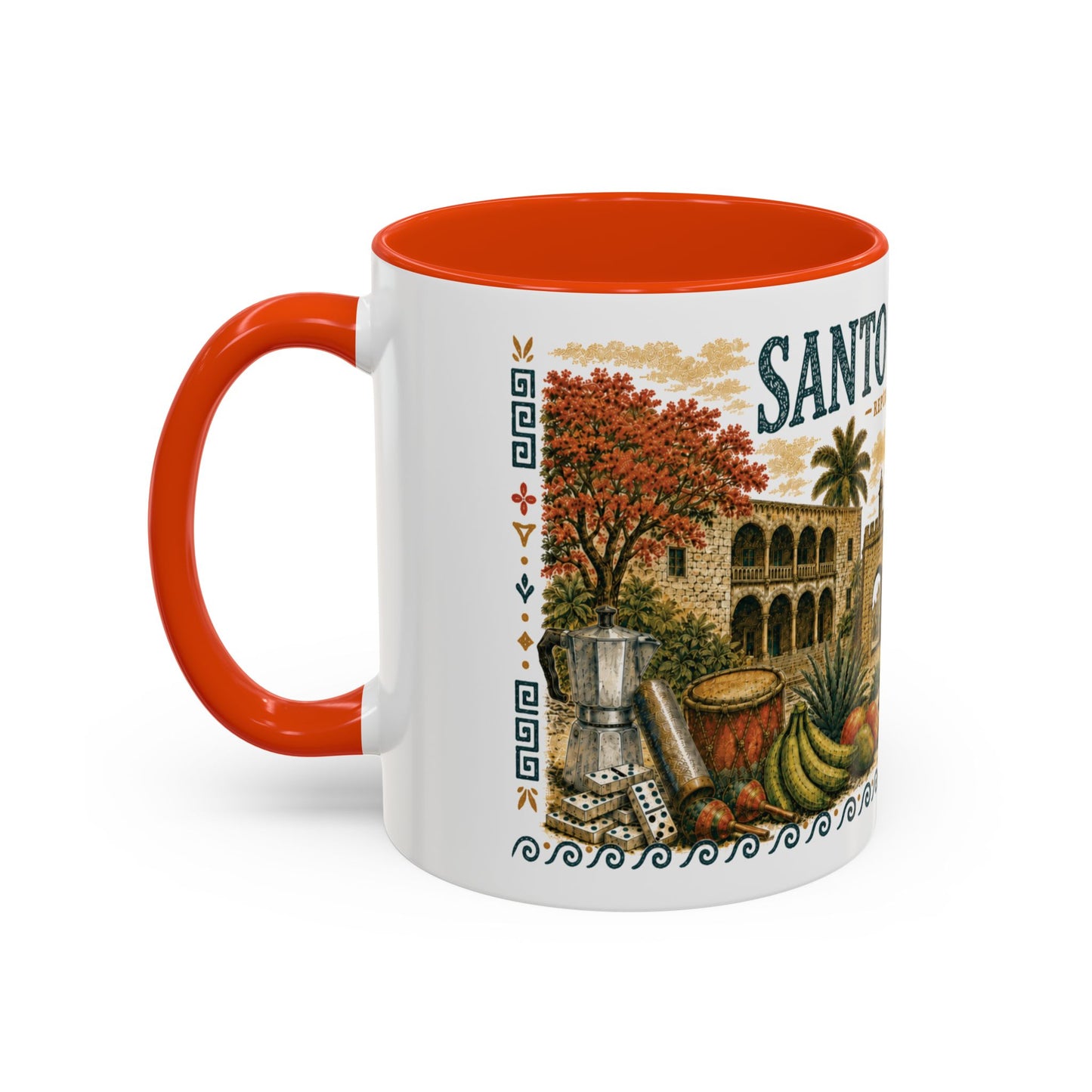 Santo Domingo Dominican Republic Mug | Illustration Ceramic Coffee Mug | Dominican Souvenir Gift