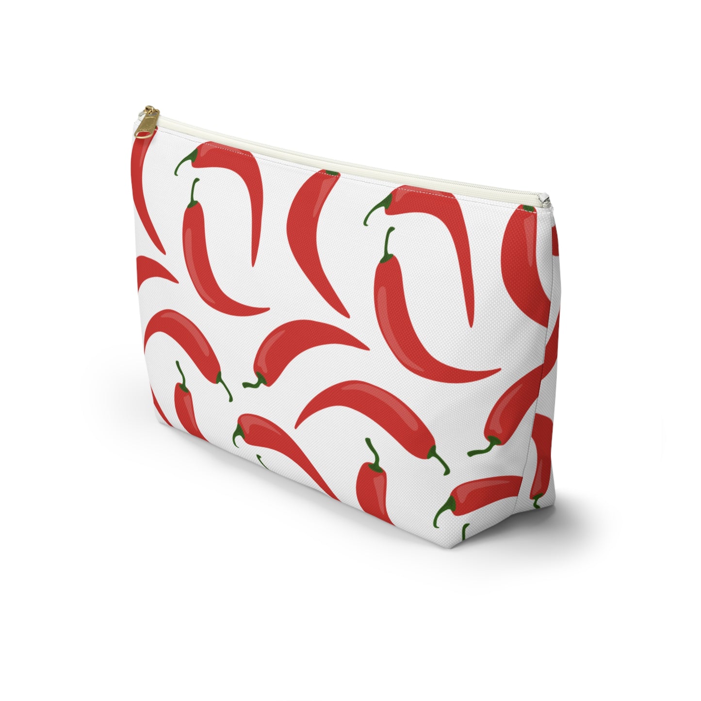 Spicy Red Chili Pepper Cosmetic Pouch |  Zipper Makeup Bag