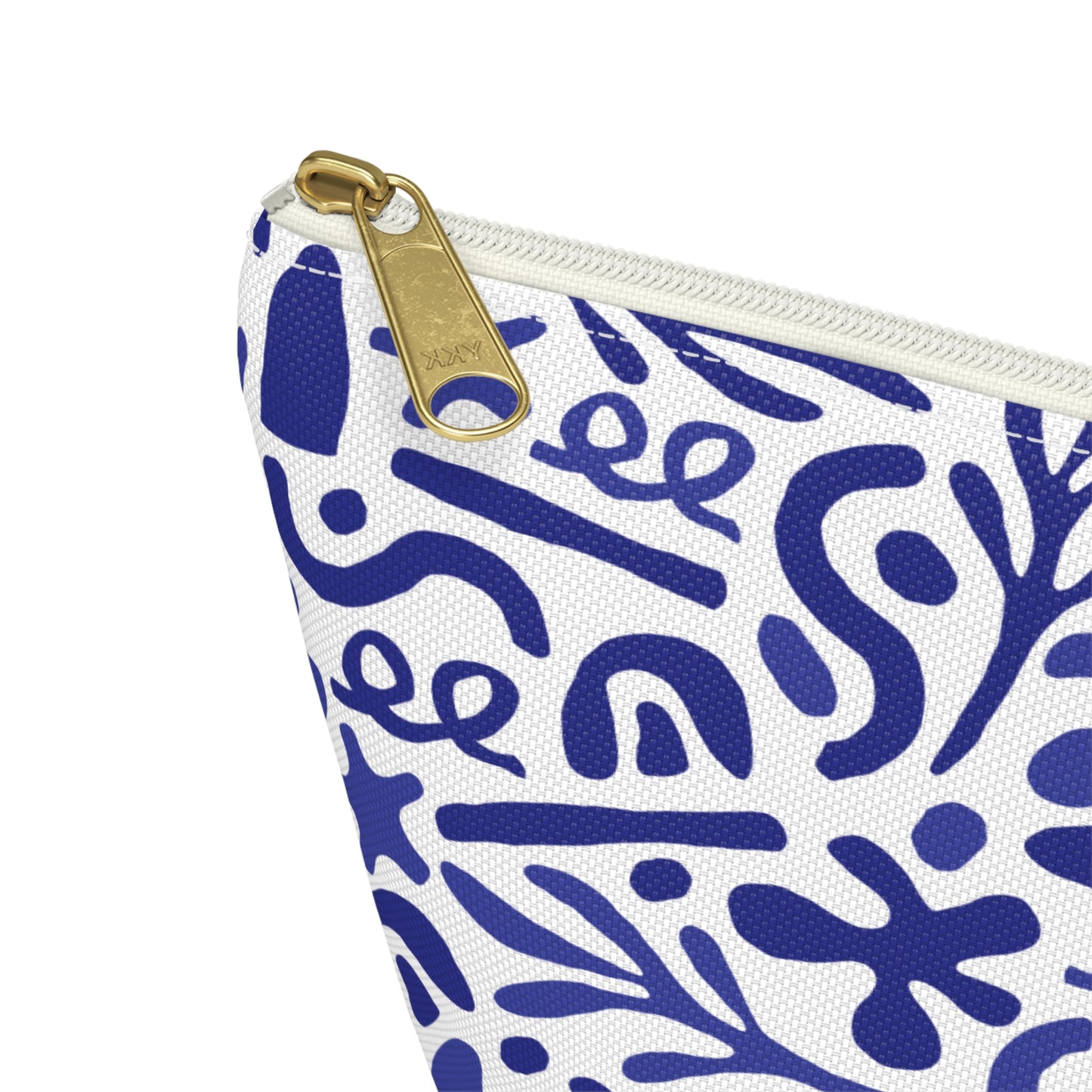 Blue Doodle Cosmetic Pouch | Zipper Makeup Bag