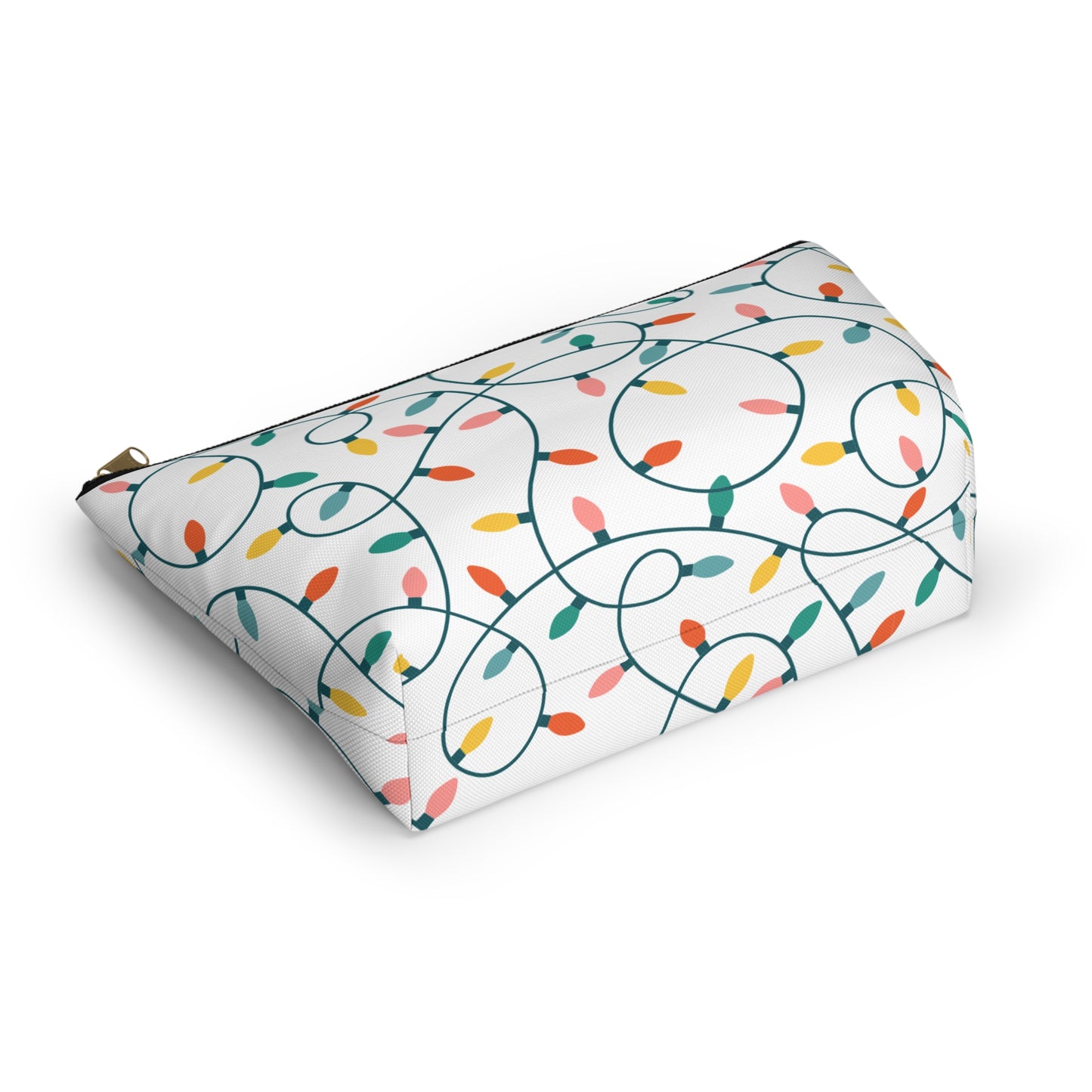 Holiday Lights Cosmetic Pouch | Zipper Makeup Bag