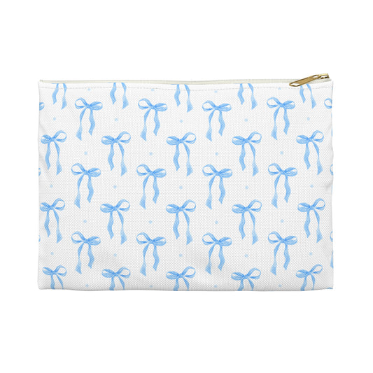 Blue Bow Makeup Bag – Coquette Cosmetic & Travel Pouch