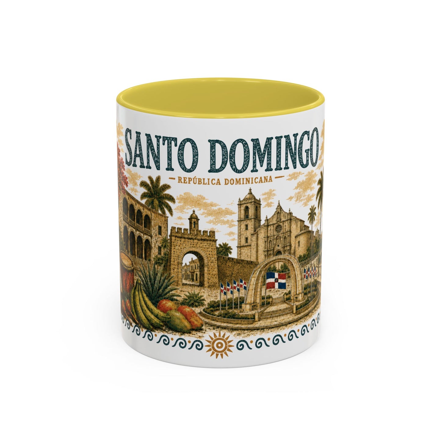 Santo Domingo Dominican Republic Mug | Illustration Ceramic Coffee Mug | Dominican Souvenir Gift