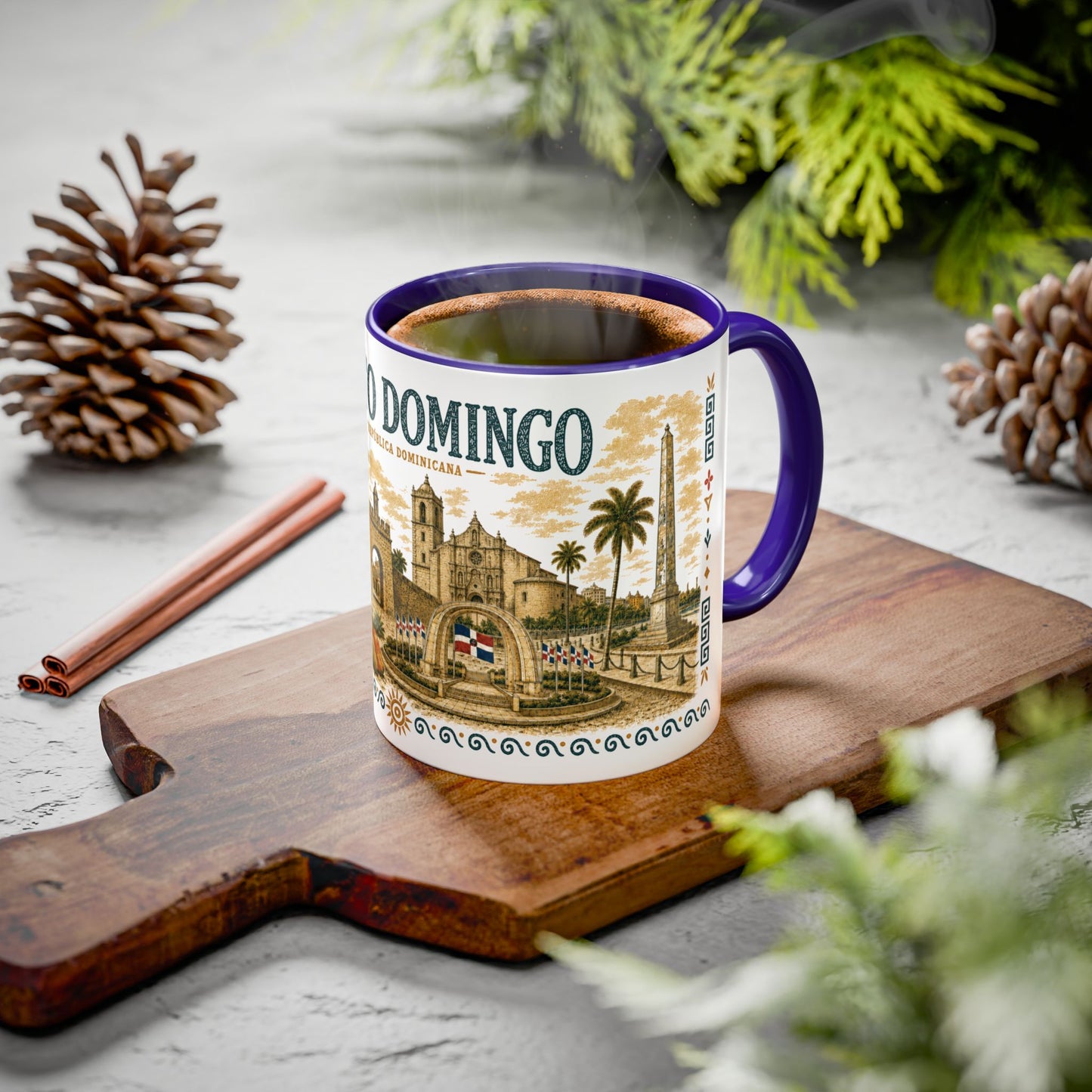 Santo Domingo Dominican Republic Mug | Illustration Ceramic Coffee Mug | Dominican Souvenir Gift