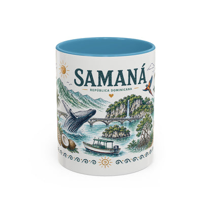 Samana Dominican Republic Coffee Mug — Illustrated Island Travel Souvenir (11/15oz)