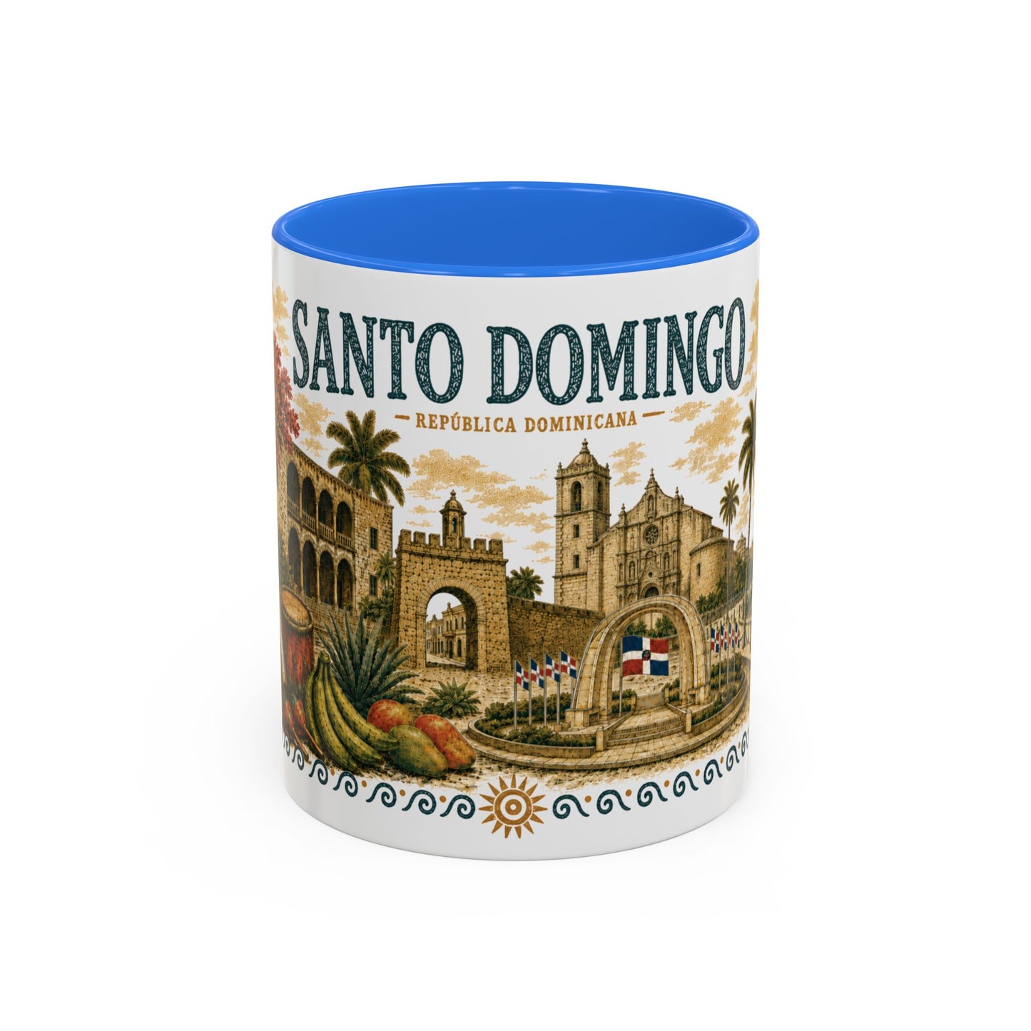 Santo Domingo Dominican Republic Mug | Illustration Ceramic Coffee Mug | Dominican Souvenir Gift
