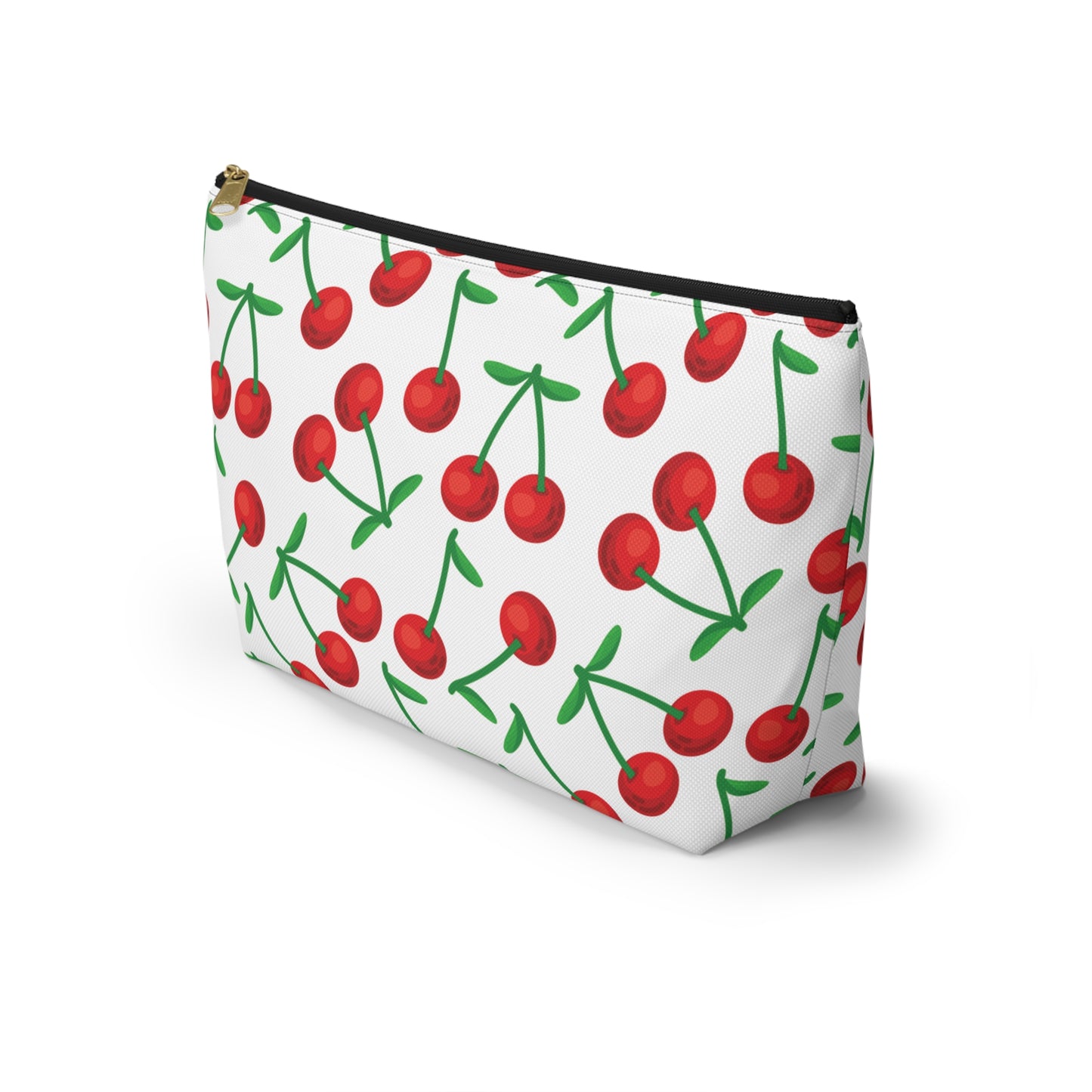 Cherry Pattern Cosmetic Pouch |  Zipper Makeup Bag