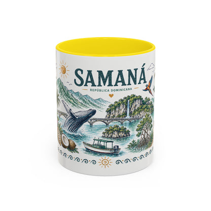 Samana Dominican Republic Coffee Mug — Illustrated Island Travel Souvenir (11/15oz)