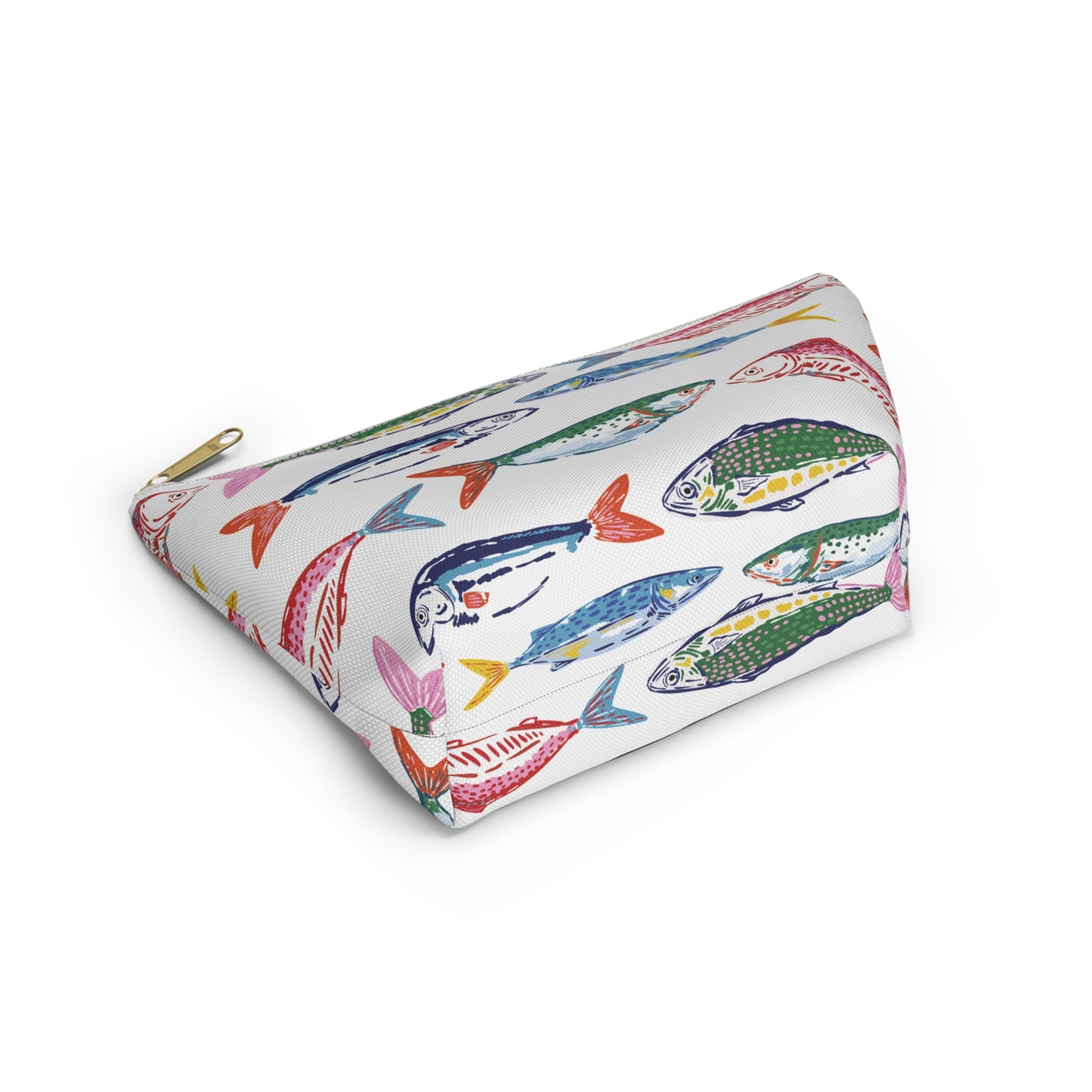 Fish Pattern Cosmetic Pouch | Zipper Makeup Bag