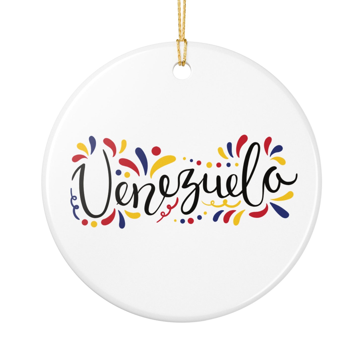 Venezuela Illustration Ceramic Ornament