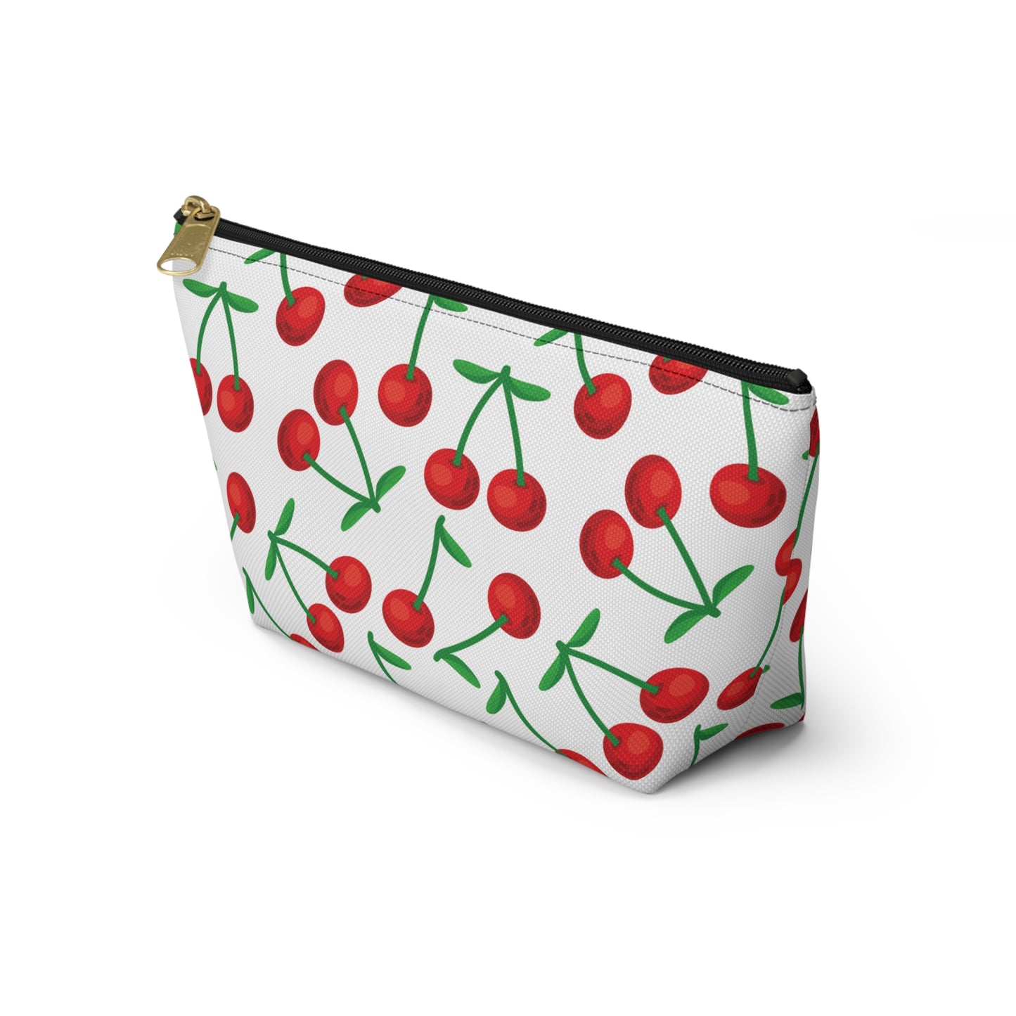 Cherry Pattern Cosmetic Pouch |  Zipper Makeup Bag