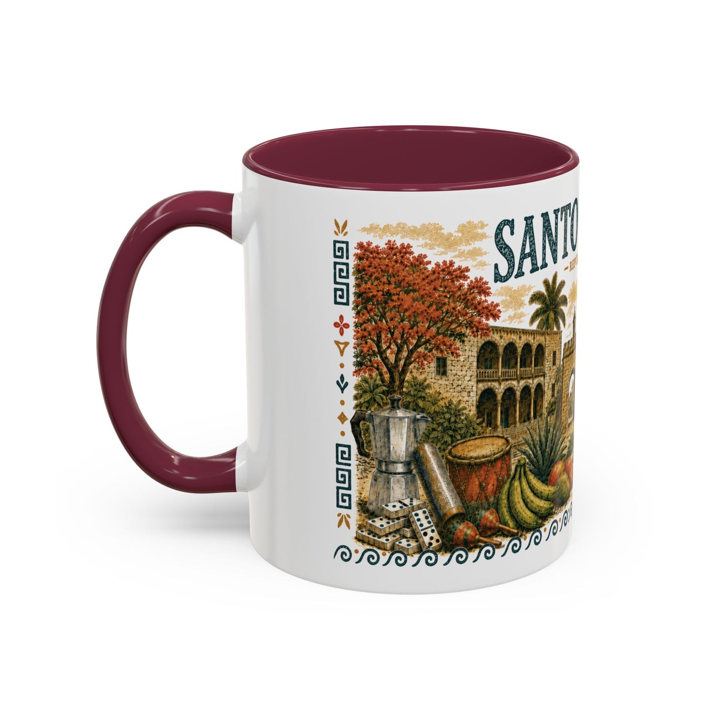Santo Domingo Dominican Republic Mug | Illustration Ceramic Coffee Mug | Dominican Souvenir Gift
