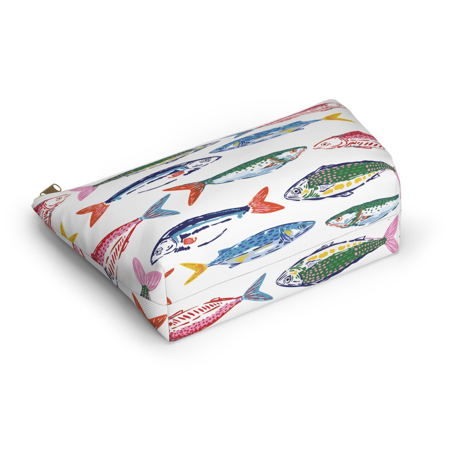 Fish Pattern Cosmetic Pouch | Zipper Makeup Bag