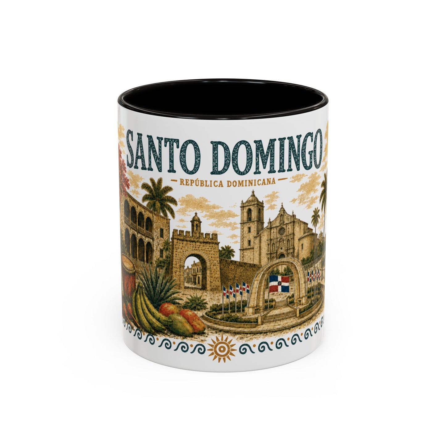 Santo Domingo Dominican Republic Mug | Illustration Ceramic Coffee Mug | Dominican Souvenir Gift