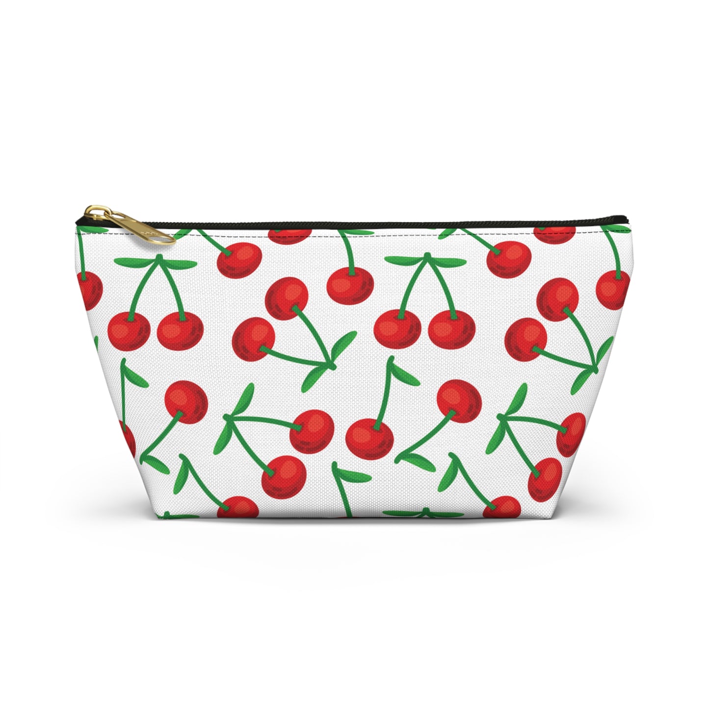 Cherry Pattern Cosmetic Pouch |  Zipper Makeup Bag