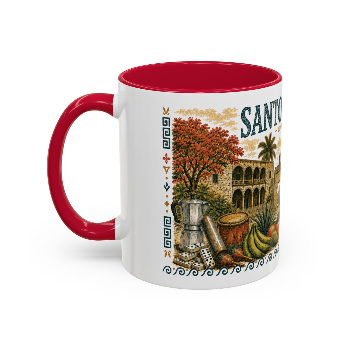 Santo Domingo Dominican Republic Mug | Illustration Ceramic Coffee Mug | Dominican Souvenir Gift