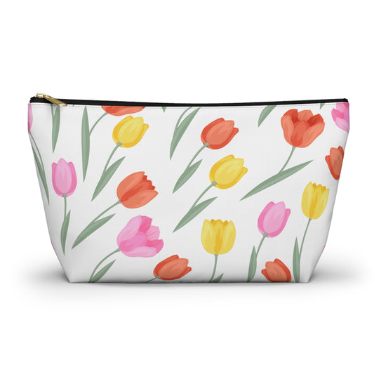 Tulip Cosmetic Pouch |  Zipper Makeup Bag
