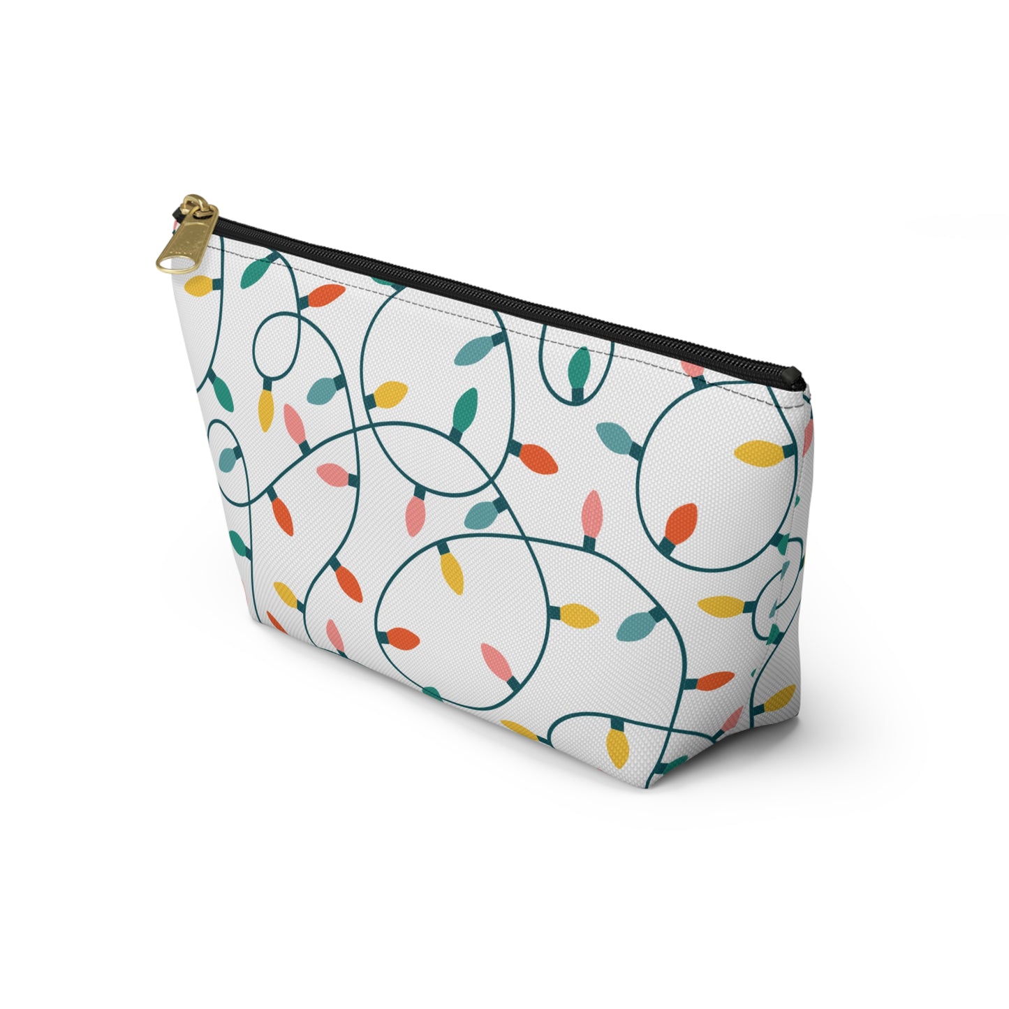 Holiday Lights Cosmetic Pouch | Zipper Makeup Bag