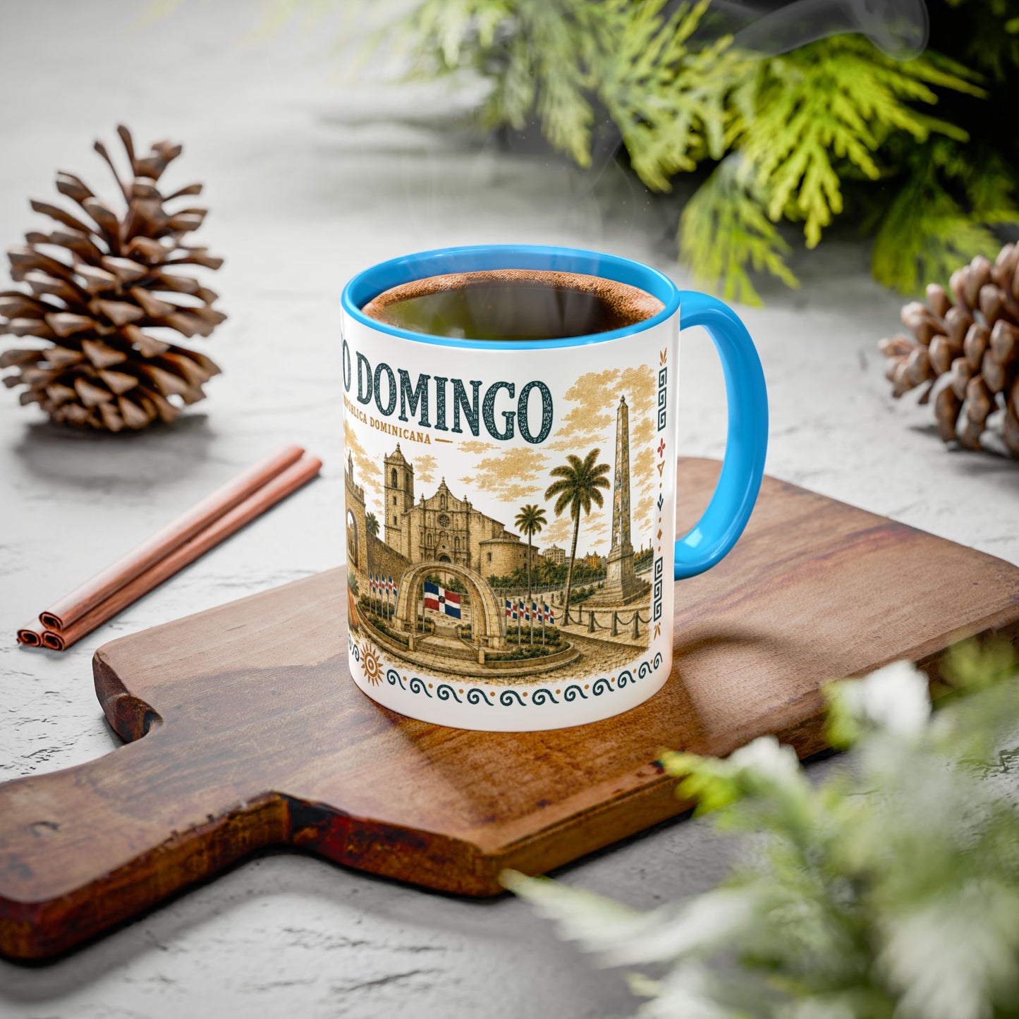 Santo Domingo Dominican Republic Mug | Illustration Ceramic Coffee Mug | Dominican Souvenir Gift