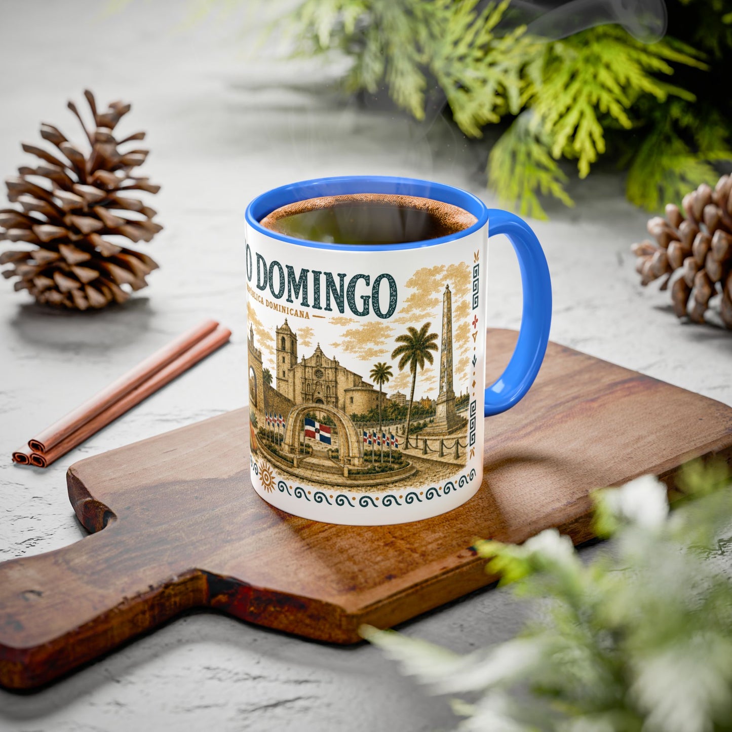 Santo Domingo Dominican Republic Mug | Illustration Ceramic Coffee Mug | Dominican Souvenir Gift