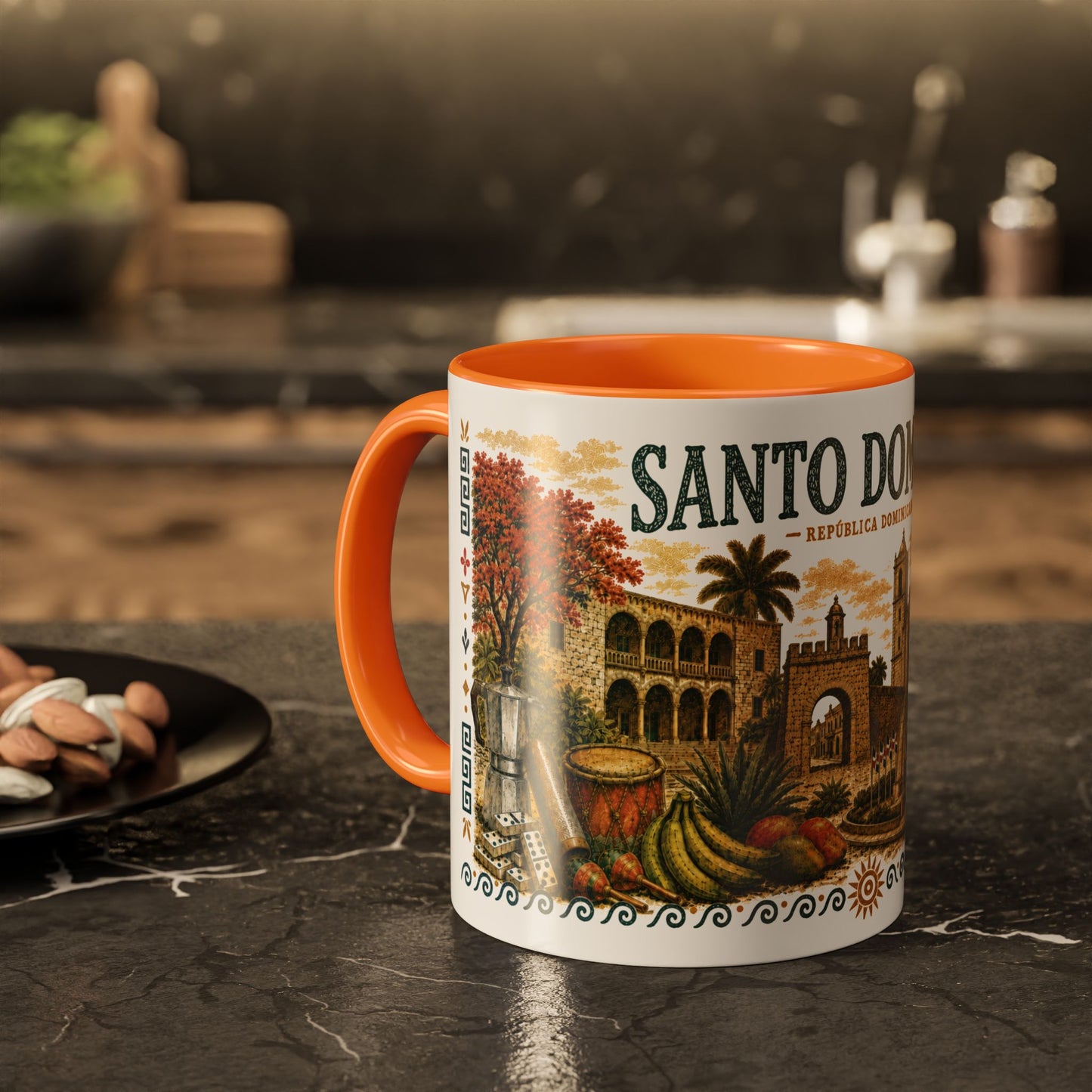Santo Domingo Dominican Republic Mug | Illustration Ceramic Coffee Mug | Dominican Souvenir Gift