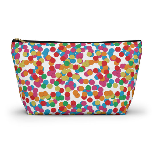Confetti Dot Cosmetic Pouch | Zipper Makeup Bag