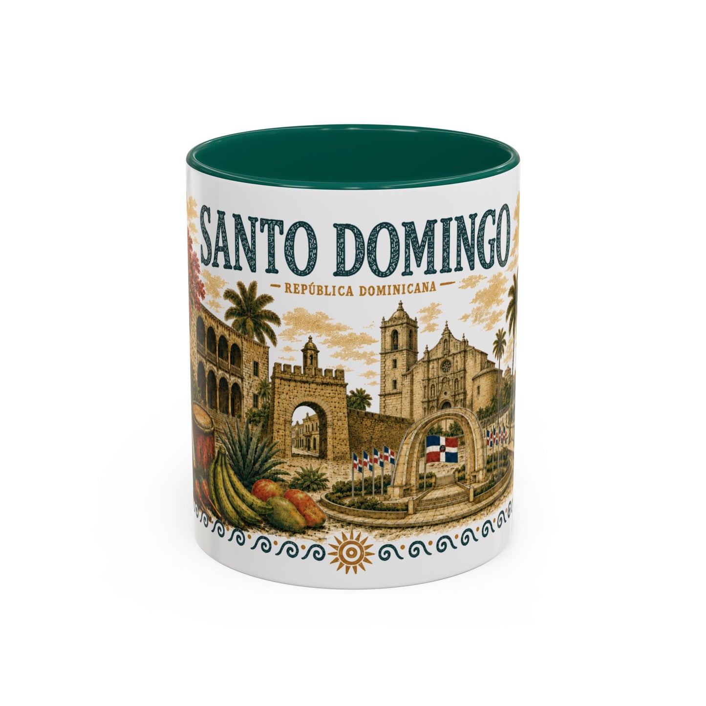 Santo Domingo Dominican Republic Mug | Illustration Ceramic Coffee Mug | Dominican Souvenir Gift