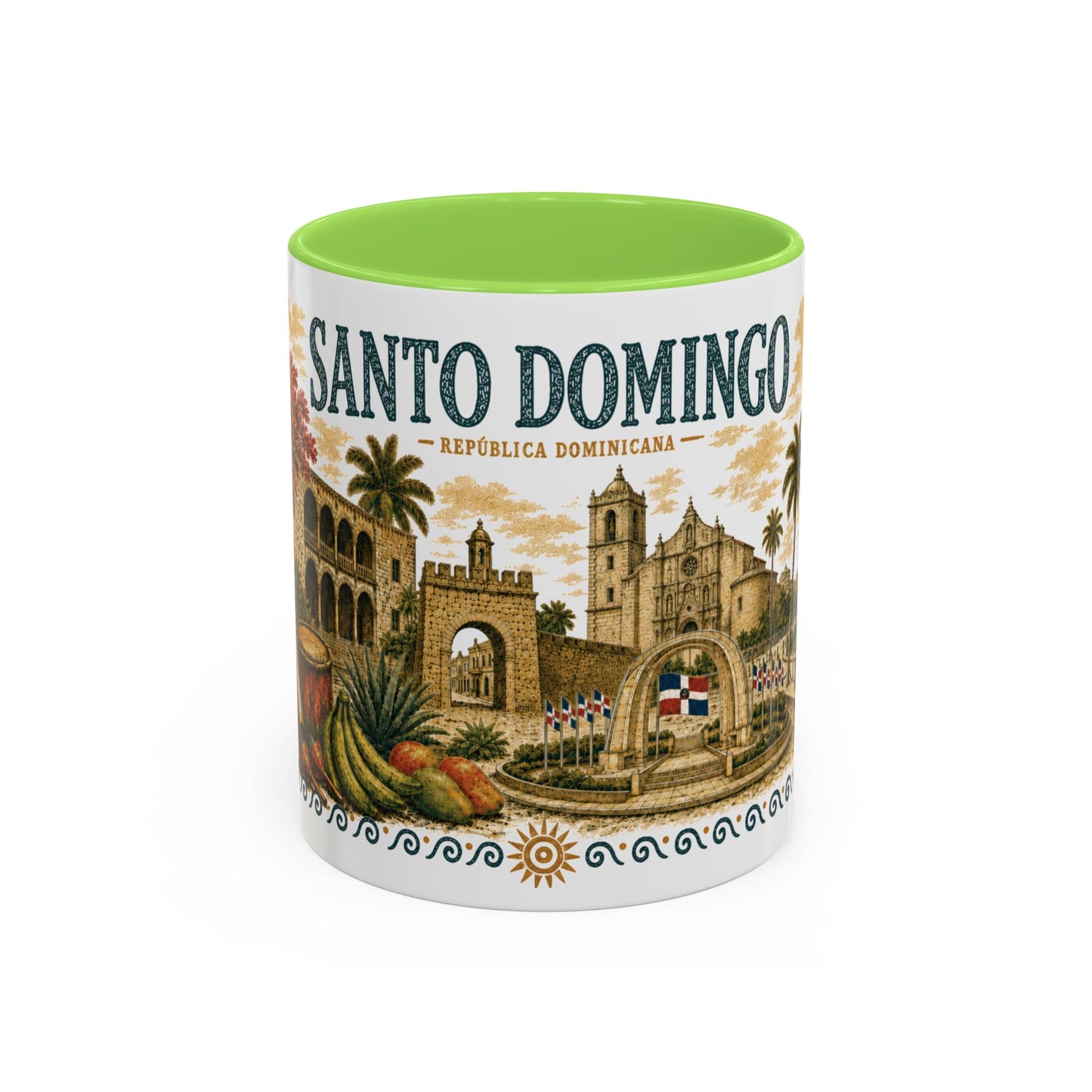 Santo Domingo Dominican Republic Mug | Illustration Ceramic Coffee Mug | Dominican Souvenir Gift