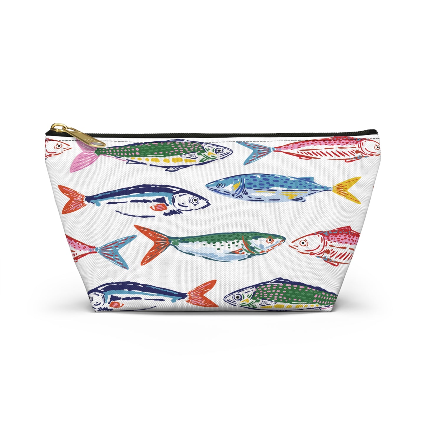 Fish Pattern Cosmetic Pouch | Zipper Makeup Bag