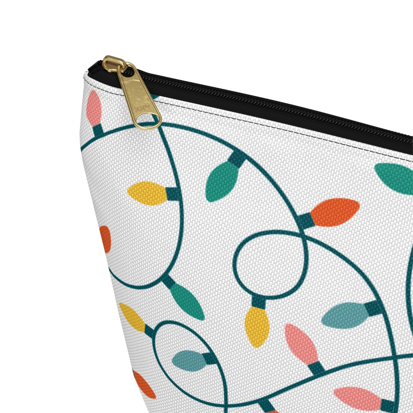 Holiday Lights Cosmetic Pouch | Zipper Makeup Bag
