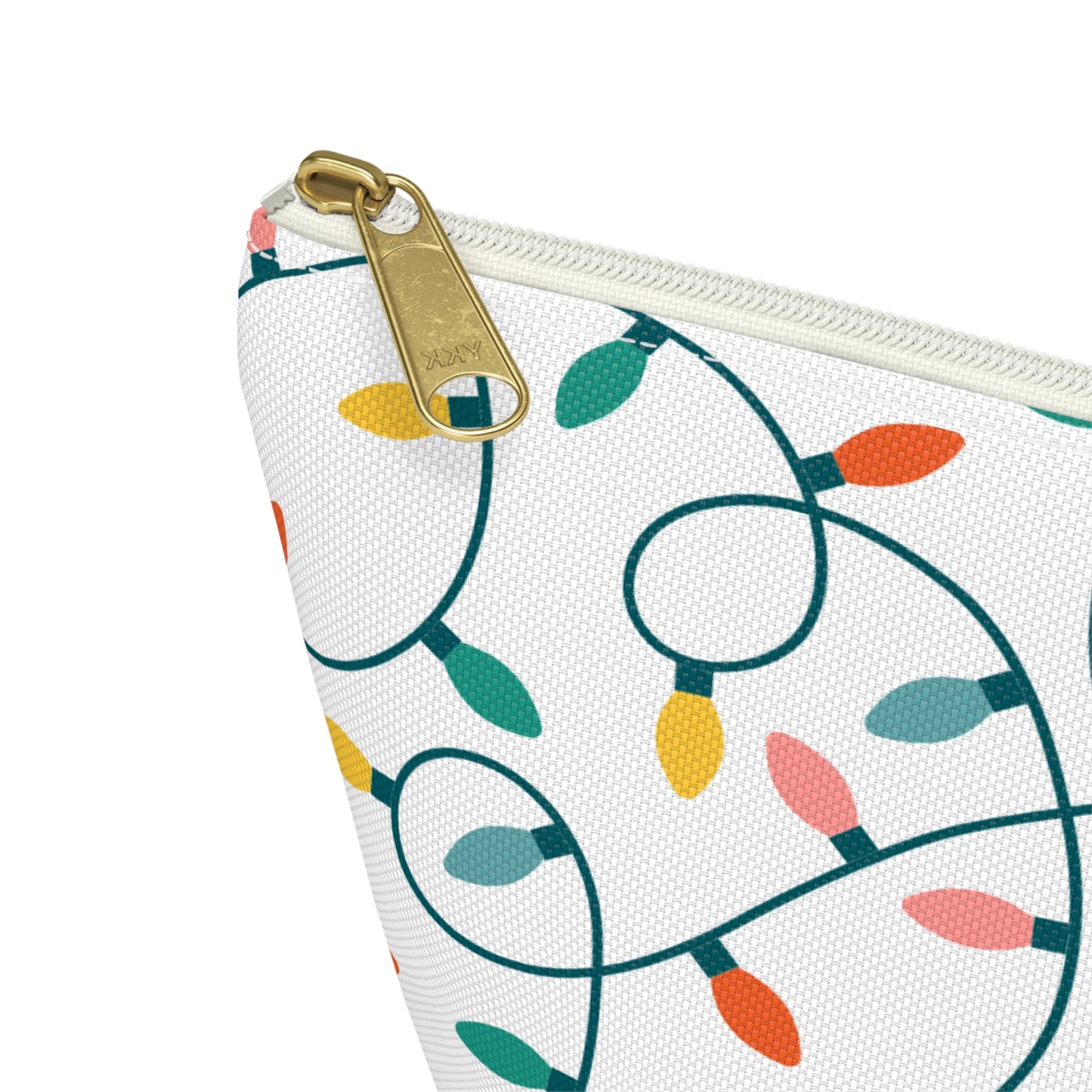 Holiday Lights Cosmetic Pouch | Zipper Makeup Bag